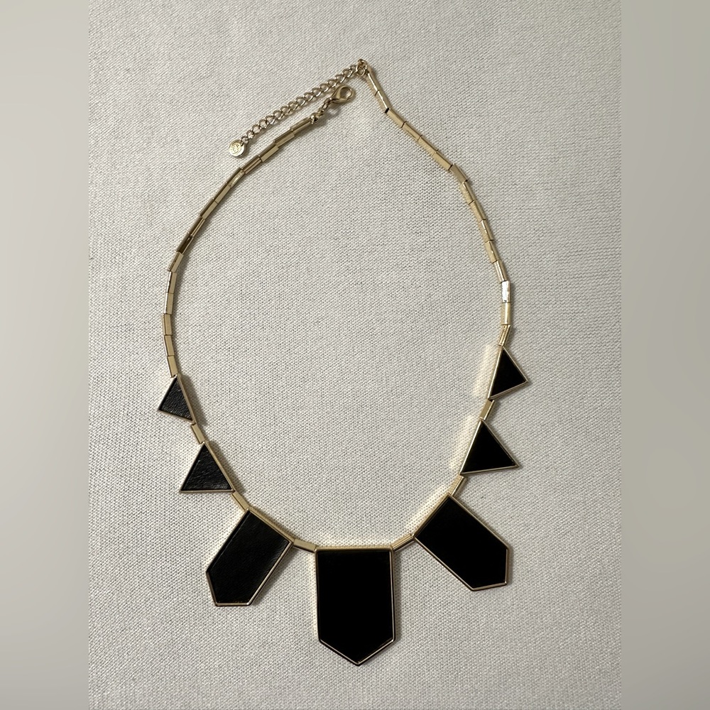 House of Harlow 1960 Leather Station Necklace
